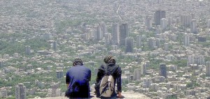 Couple over the city Couple over the city