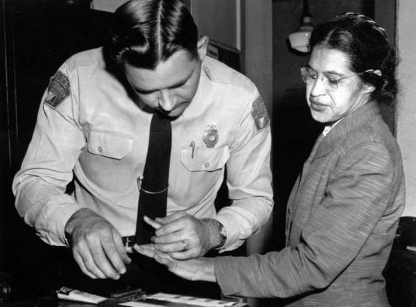 Rosa Parks fingerprinted