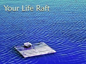 life raft blue